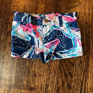 Lilly Pulitzer Indigo Star Struck ⭐️ kids shorts
